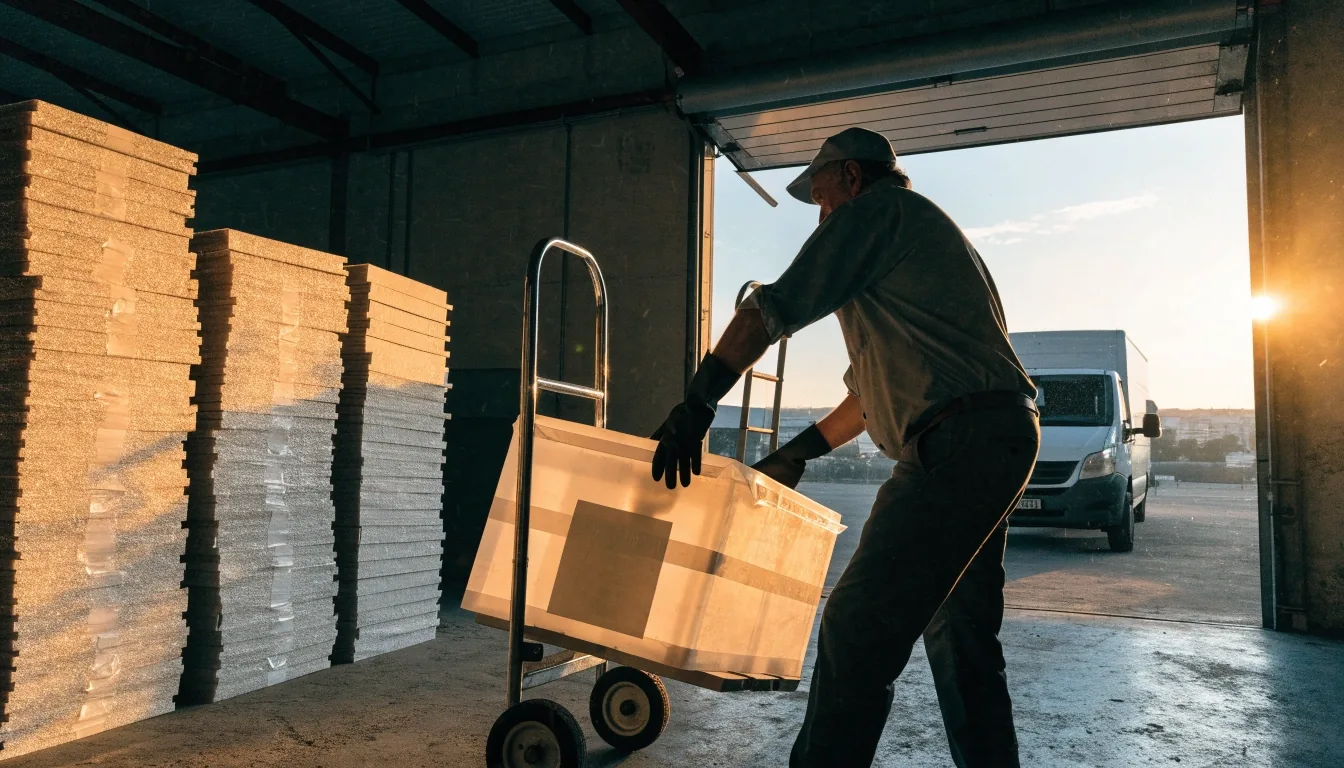 County elections staff carrying unmarked ballot trays out to a folding table before sunrise in Ohio